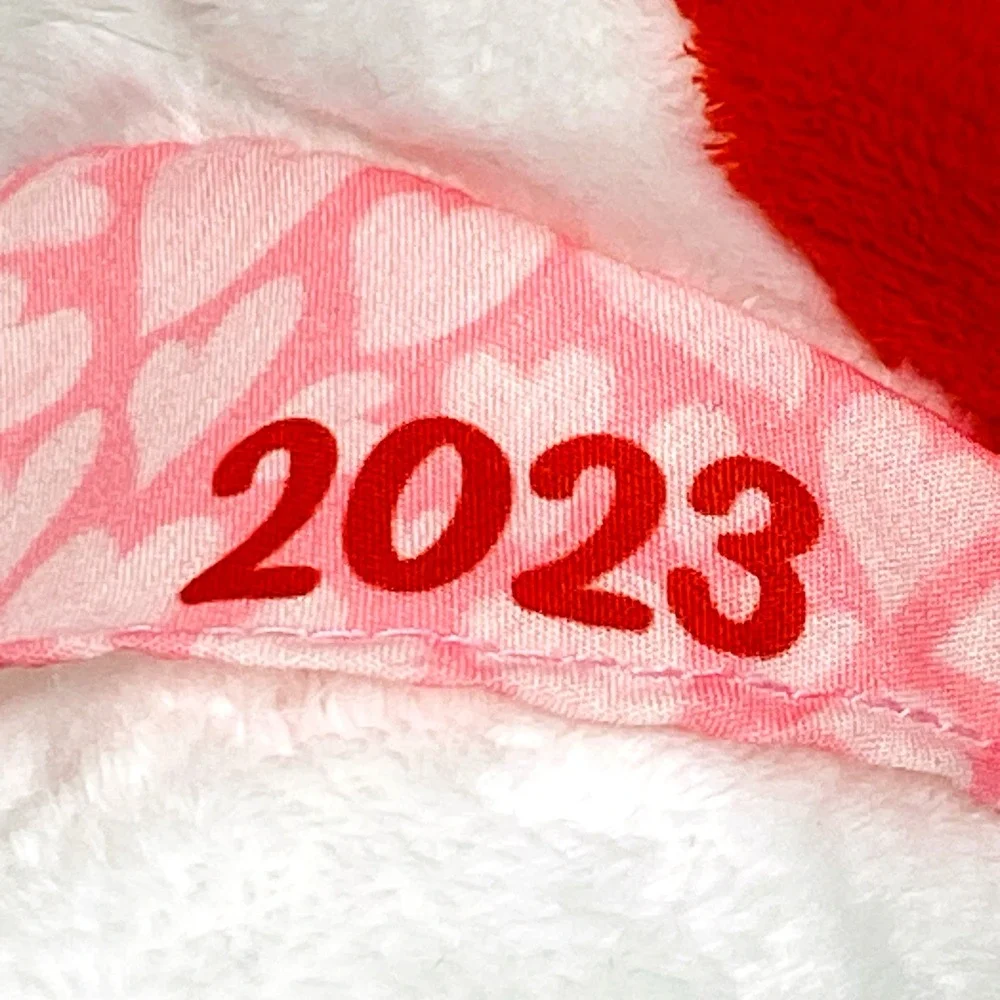 Hallmark 2023 Red‎ White Dog Heart Bandana Puppy Lovey Baby 9